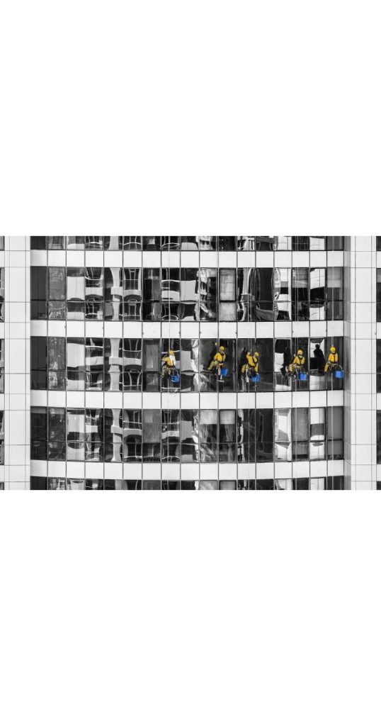 Facade Cleaning Team doing their work